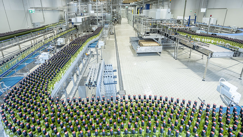 The new bottling plant in action