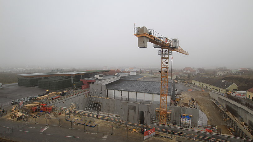 26. Jänner 2020: Ein milder Winter lässt die Bauarbeiten voranschreiten.