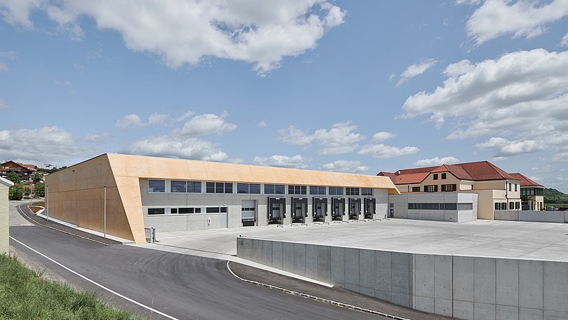 Logistic centre - the facade colour is similar to the sourrounding loess terraces